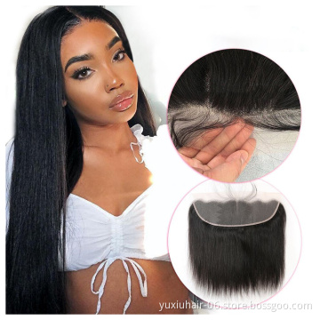 Wholesale Brazilian HD Lace Frontal Hair With 40Inch Bundles Virgin Cuticle Aligned Human Hair 13by4 Lace Frontal Hair Extension
